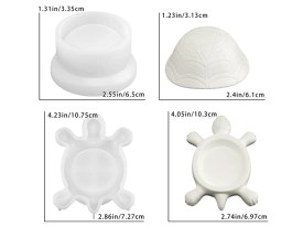 Molde silicona mini alhajero tortuga 